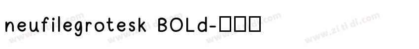 neufilegrotesk BOLd字体转换